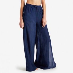 ONIA CHLOE NAVY BEACH PALAZZO PANTS SZ SMALL